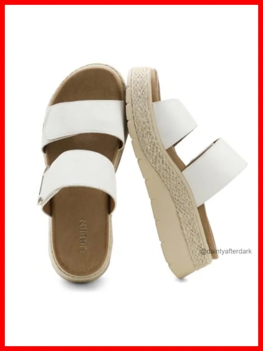 Women's Platform Wedge Sandals Orthopedic Arch Support Faux Leather Slip-On